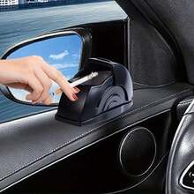 Stylish Car Ash Tray - Convenient Storing Ash, Open Cover Design Prevents Scattering, Must-Have Car Accessory, Fashion-Forward Drivers - Black - View 7