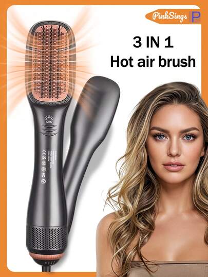 PinkSings 3 In 1 Hair Dryer Brush Blow Dryer Professional 1200W Powerful Ceramic Tourmaline 3 Heat/2 Speed Settings One Step Hair Dryer And Styler