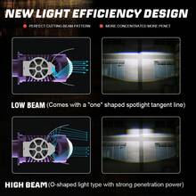 HYNBYZJ 1個/2個 H4 Bi LED 迷你投影鏡頭 LED 車用大燈燈泡 CANBUS 超亮 200W 100000LM H4 高/低光束 適用於汽車&摩托車 - A - 查看 7