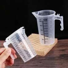 100/250/500毫升塑料量杯/量壶/液体容器/透明烘焙厨房面粉/水量杯带盖厨房配件 - 彩色 - 查看 11