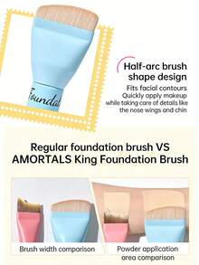 Amortals Extra Large Makeup Brush, Curved Foundation Brush, Cute Half-Arc Seamless Powder Liquid Foundation Brush, Suitable For Beginners, Makeup Artists, Gifts, Dates, Weddings, Christmas, Halloween, Thanksgiving, Graduation, Birthdays, Holidays, Y2K, Fashionable Women, Cosmetic Brands, Beauty Parties, Beach, Travel, Camping, Campus, Celebrations, Decorative Gifts, Rose Girl, Cosplay, High-End Makeup - Hồng - Xem 5