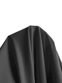 Men's Spring/Summer Japanese Style Yin Yang Koi Fish & Samurai Sword Print Lightweight Polyester Crew Neck Black T-Shirt - Black - View 7