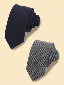 1 pieza Corbata casual de hombre con textura a cuadros, estilo universitario, tacto suave, adecuada para la escuela, los negocios y el uso diario - A - Ver 12
