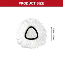 3-Pack Mop Head For O-Ceda EasyWrin Spin Mop Refill 1-Tank System Only Easy Cleaning Microfiber Replacement KQAD - Trắng - Xem 2