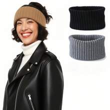 1pc Unisex Thick Scarf, Windproof Warm Elastic Neck Gaiter, Faux Fur Texture, Comfortable & Warm, Windproof Scarf, Winter Travel, Neck Protection, Scarf, Neck Warmer, Headband, Classic Scarf - Multicolor - View 5