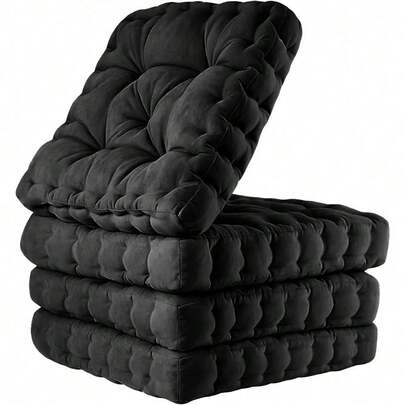 4 Sets Seat Pillows 40x40x8 Cm, 100% Cotton Soft Thick Cushions, Washable, Indoor Outdoor Use, Durable Comfortable Seat Cushions For Home Garden Patio Furniture
