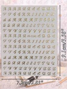 4/7 Sheets A-Z Alphabet Letter Stickers Script Decorative Planner Journal Scrapbook DIY Notebook Decoration Stickers For School Office Supplies School Supplies - Multicolor - View 3