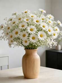 74 Stück künstliche Gänseblümchen und Schleierkraut Blumen, europäischer Stil Schreibtisch Gänseblümchen Kunstblumen Heimdekoration, Frühlings-/Sommer-Schreibtischdekoration, Valentinstag-/Abschlussgeschenk, künstliche Gänseblümchen, elegante Kamille und Sonnenblume, künstliche Gänseblümchen als Vase Füller, DIY Heim-Party, Frühlings-Wiesen-Hochzeit Gänseblümchen Party Deko (weiße Kamille), Fotografie Requisiten (Behälter nicht enthalten), Herbstdekoration - Verschiedenfarbig - Übersicht 5