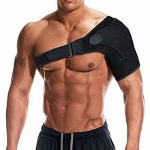 Adjustable Compression Shoulder Straps, Unisex, Suitable For Daily Fitness, Weightlifting Training And Shoulder Protection - Black - View 8