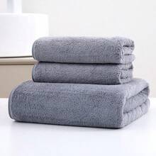 Flauschiges Handtuch-Set, extra große Größe, dick & saugfähig schnelltrocknend, Gesichtstuch/Stirnband, Strandtuch in Mehrfarbig - Verschiedenfarbig - Übersicht 2