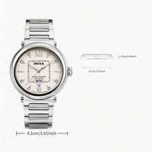 DOXA 女士优雅商务通勤自动机械腕表 D124SIYw - 白色 - 查看 2