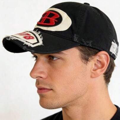 PC Baseball Cap With Deep And Wide Brim, Racing Cap With Soft Top, Outdoor Hip-Hop Baseball Cap, Men's Hat - Men's Hat - Men's Baseball Cap - Trucker Hat Essential For Vacations - Classic Men's Baseball Cap