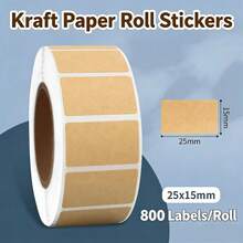 Cuộn nhãn tự dính bằng giấy Kraft 320/800, có thể viết, thích hợp cho đóng gói, phân loại, dán nhãn. - Nhiều màu - Xem 4