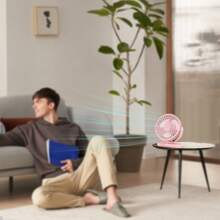 Sweetfull Mini Desktop Electric Fan, 3-Speed Adjustable/USB Cable Powered/With Hook/Suitable For Spring And Summer Use, Applicable For Study, Bedroom, Living Room, Office, Lounge - USB Powered Version - View 8