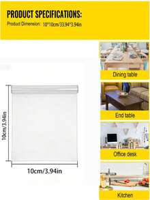 1pc 1.5mm Thick PVC Desktop Protective Mat, Suitable For Study Desk, Dining Table, Coffee Table, TV Cabinet Protection, Keyboard & Mouse Pad, High-End Luxury Transparent Tabletop Mat, Scratch-Resistant, Heat-Resistant, Easy To Clean, Applicable For Home, Office, Hotel, Restaurant - White - View 26