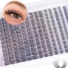 168 sợi/120 sợi nối mi giả dạng chùm mỏng 10-12mm, cong hình chữ D, mềm mại, thoải mái, dày dặn. Thích hợp cho sinh hoạt hàng ngày, đám cưới, mua sắm, khiêu vũ, tiệc tùng, lễ hội âm nhạc, Halloween, Giáng sinh, mùa tựu trường. Dùng để sử dụng. - màu đen - Xem 14