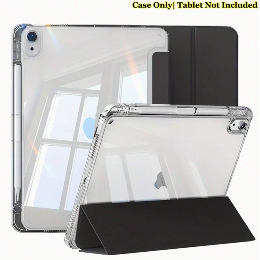 CJIAXIN Transparent Hard Back Case Cover With Pencil Slot For IPad 11th Gen (A16) 11-Inch And 10.9-Inch 2022 Model