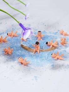 10 món đồ trang trí tiệc mừng em bé, búp bê nhựa mini, đồ dùng trang trí tiệc, trò chơi đá viên, phụ kiện trang trí. - Nhiều màu - Xem 2