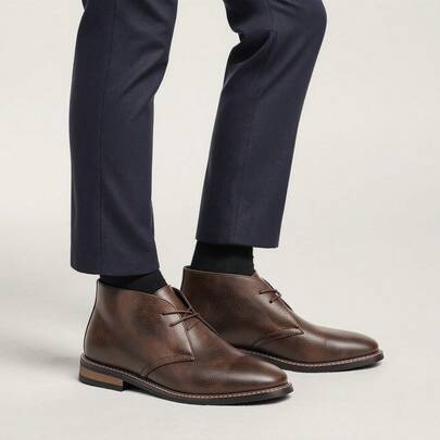 Men's Desert Boots, Classic Retro Derby Boots, Wear-Resistant Anti-Slip Casual Ankle Boots