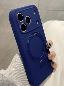 磁吸無線充電軟矽膠手機殼，適用 17Air 17 16 15 14 13 12 11 Pro Max 16e，軟液態矽膠保護套 - 海軍藍 - 查看 4