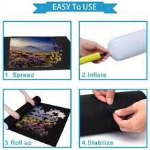 1pc Thick Felt Puzzle Mat, Puzzle Accessory, Suitable For 1500pcs/1000pcs/500pcs Puzzles - Multicolor - View 4