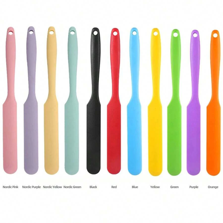 3件套硅胶刮刀，耐热，适用于蛋糕、奶油、花生酱等食材的搅拌。不粘面包刮刀，橡胶材质，长柄设计，适合餐厅、面包店、酒店和家庭使用。居家必备好帮手。