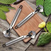 3 PCS Cactus Peeler 48x1.81in Multifunctional Cactus Peeling Stainless Steel, Groove Blade Design, Simple Operation, Hanging Design, Suitable Kitchen Cooking - View 7