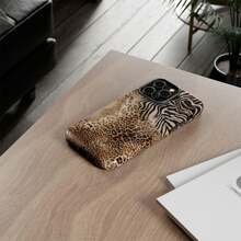 A Stylish Phone Case That Does Not Include A Lanyard Or Stand. Leopard Print Phone Case, Retro Animal Pattern Protective Cover Suitable For 17, 16e, 15, 14 Plus, 14 Pro, 13, 12, 11 Pro - Aneka warna 3 - View 3