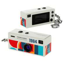 1080P Mini Keychain Camera - 0.96" HD Screen, 8MP Retro SLR Design, 160° Wide Angle, Anti-Lost Lanyard, Rechargeable Portable DV Camera Suitable For Adults/Teens/Outdoor Travel - Multicolor - View 15