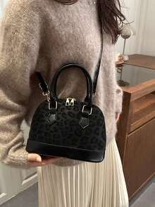 Vintage Shell Handbag, Lovely Women's Perfect Shoulder Bag - Black - View 2