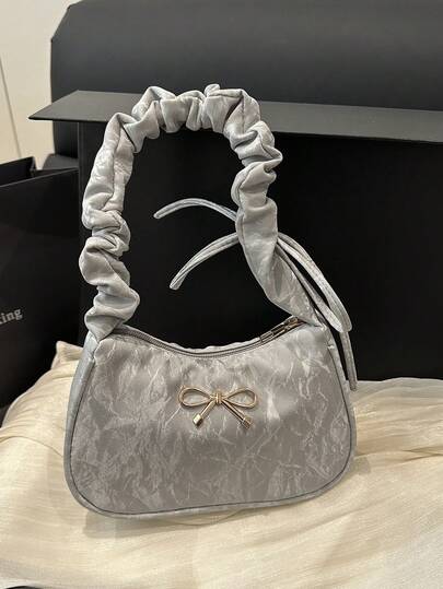 Bolso de hombro retro de estilo coreano plisado de alta calidad, bolso casual y elegante, bolso único para mujeres