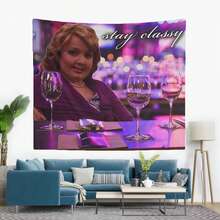 Girl Gibby At The Bar - Stay Classy Wall Tapestry, College Room & Hostel Dorm Decor, Girl Gibby Wall Hanging, Gibby Girl Funny Meme Tapestry - Multicolor - View 9