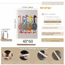 Tranh vải canvas chống thấm nước, tranh treo tường có khung cho phòng trẻ em, poster hình vịt ngộ nghĩnh, tranh in nhiều màu sắc, poster phong cách retro, trang trí tường, poster động vật, tranh in nhiều màu, tranh treo tường hiện đại sống động, trang trí phòng trẻ em dễ thương, tranh nghệ thuật thời trang, trang trí động vật hoạt hình. - Nhiều màu - Xem 13