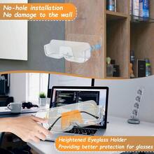 3件套壁挂式眼镜架展示架收纳盒 - 透明的 - 查看 7