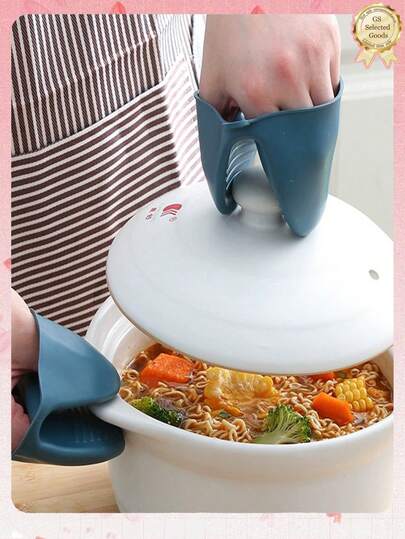 5pcs/2pcs Plate Gripper, Hot Plate Gripper, Non-Slip Dish Holder, Heat Resistant Combo Set, Lightweight, Compact, Portable, One-Handed And Easy To Use, Spring Handle Design, Suitable For Various Plate Thickness, , Silicone Heat Resistant Gloves, Flexible, Applicable For Kitchen, Christmas, Holidays, New Year