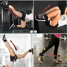 6pcs Set - Resistance Band Set With Ankle Straps, Padded Fitness Ankle Straps, Hip And Leg Workout Equipment For Women, Adjustable Wrist Cuff And Shoulder Strap For Hip Kick, D-Ring Compatible With Cable Machine Gym Foot Training Support - Multicolor - View 6
