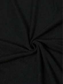 Camiseta Casual de Talla Holgada con Estampado de Letras, Camiseta de Manga Corta con Cuello Redondo y Estampado de Lema para Hombre y Mujer, de Alta Elasticidad - Negro - Ver 5