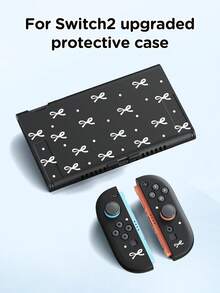 1个白色蝴蝶结波点图案保护套，兼容Switch第二代（2025款），Switch/Switch NS/Switch OLED/Lite，Switch游戏机配件，全套包含收纳袋、卡槽底座，是送给Switch玩家的最佳礼物。 - 彩色 - 查看 5