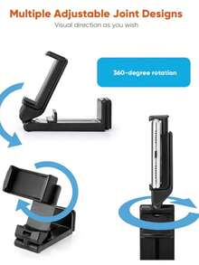 Universal Aviation Phone Holder, Hands-Free Viewing, 360 Degree Rotation, Portable Travel & Car Seat Mount - Multicolor - View 4