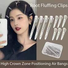10pcs Hair Clips, Invisible Root Lift Clamps, Bangs Styling Clips, Makeup Artist Hair Styling Tools - 5 Large Black Ones - View 2