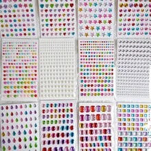 3200 miếng dán đá quý và kim cương nhiều màu sắc, 12 tờ dán mật độ cao với hình trái tim, ngôi sao, hoa, thích hợp để trang trí điện thoại, máy tính bảng, cốc, túi xách, đồ dùng hàng ngày, vẽ mặt, trang điểm sân khấu. - Nhiều màu - Xem 2