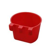 2个仓鼠喂食碗，小型宠物食品容器，鹦鹉笼悬挂式食碗，红色 - 查看 7