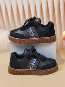 时尚休闲婴儿运动鞋，轻便舒适的男女童鞋 - 黑色 - 查看 2