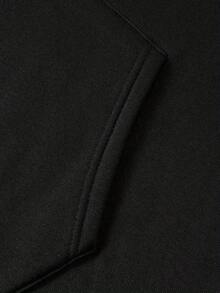 Beautiful Premium Men's Unisex Casual Printed Sweatshirt, New Limited Edition, Fashionable Hoodie With Drawstring, Autumn/Winter Top, Comfortable And Versatile Long-Sleeved Hoodie, Ling Moyun Selection - 黑色 - 查看 7