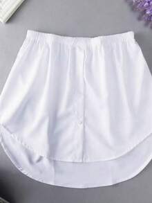 1件装弹性腰围延长器，女士衬衫延长器，可调节多层假裙摆延长器 - 白色 - 查看 4