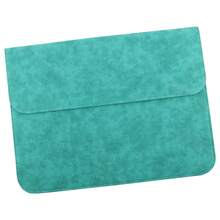 Laptop Sleeve Bag Case14-16inch Cashmere PU Waterproof Anti-Friction Compatible With Apple Air Pro Laptop Tablet PC - Mint Blue - View 3