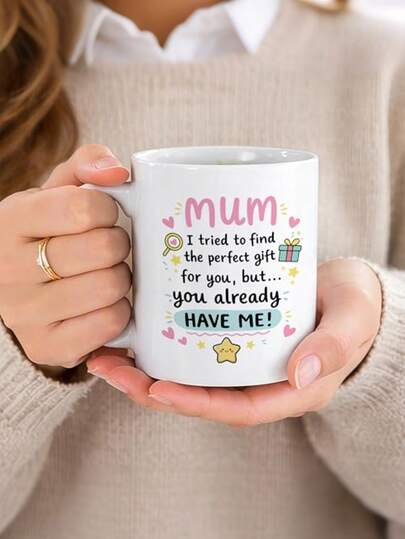 Mors dag-presentmugg - "Mamma, du har mig redan" Unik keramisk kaffekopp från dotter eller son, söt mors dag-present, lämplig för kök, sovrum, vardagsrum