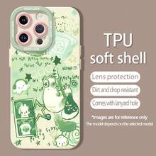 Caricatura verde con osos musicales.funda de teléfono Fundas compatibles con ,Apple,VIVO,OPPO,,, y Honor.Fabricadas en silicona TPU,ofrecen protección contra golpes y caídas. - Blanco - Ver 5