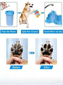 1pc Portable Pet Foot Cleaning Cup, Dog Cat Paw Cleaner Tool, 4.33in*3.54in - Multicolor - View 6