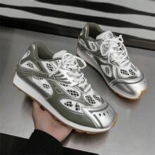 Spring Casual Men's Shoes, Running Shoes, Breathable Sports Shoes, Sneakers, Shoes, Sports Casual Shoes - 灰色 - 查看 10